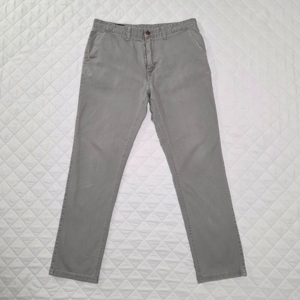 Oakley Custom Fit Chino Pants Men’s 32 Gray Stretch Straight Leg Casual